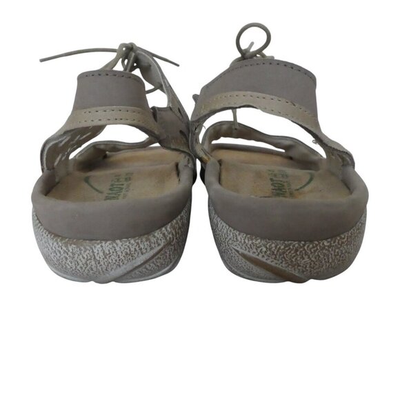 Naot Mangere Tan Taupe Leather Open Toe Lace Up Comfort Sandals Womens 41 US 10 - Picture 7 of 11